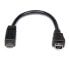 StarTech.com 6in Micro USB to Mini USB Adapter Cable M/F - 0.15 m - Mini-USB B - Micro-USB A - Male/Female - Black