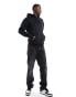 Hollister relaxed fit hoodie with side seam zip in black