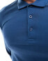 ASOS DESIGN long sleeve muscle fit polo in blue BLAU, 2XL - Chest 46-48 - фото #3