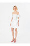 Фото #2 товара Платье женское LC WAIKIKI Mini с квадратным вырезом, короткий рукав