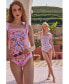 Фото #8 товара Women's Pink Blossom Reversible One-Piece Swimsuit