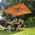 Фото #4 товара Помаранчевый садовый зонт на квадратной толщине завесы 250 x 250 см Uniprodo