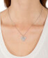ფოტო #2 პროდუქტის Diamond Accent Minnie Mouse Silhouette Pendant Necklace in Sterling Silver, 16" + 2" extender