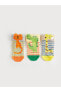 Kulak Figürlü Desenli Erkek Bebek Soket Çorap 3'lü