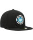 ფოტო #5 პროდუქტის Men's Black Charlotte FC Primary Logo 59FIFTY Fitted Hat