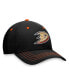 Men's Black Anaheim Ducks Authentic Pro Rink Flex Hat Черный, S/M - фото #4