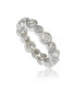 ფოტო #1 პროდუქტის Suzy Levian Sterling Silver Cubic Zirconia Multi Circle Bezel Set Eternity Band