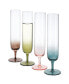 Multicolored Beautiful Champagne Flutes, Set of 4