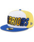 Фото #4 товара Men's White, Royal Golden State Warriors Back Half 9FIFTY Fitted Hat