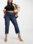 Simply Be straight leg jeans in mid blue wash