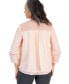 Фото #2 товара Women's 3/4-Sleeve Embroidered Lace Top, Created for Macy's