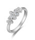 Charming silver ring with zircons AGG465