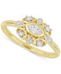 ფოტო #1 პროდუქტის Diamond Marquise Cluster Engagement Ring (1/4 ct. t.w.) in 14k Gold