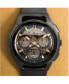 Men's Chronograph Curv Gray Stainless Steel Bracelet Watch 44mm