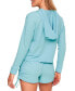 ფოტო #2 პროდუქტის Women's Abbey Hoodie & Short Loungewear Set