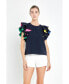 ფოტო #3 პროდუქტის Women's Multi Color Contrast Top