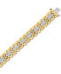 ფოტო #2 პროდუქტის Men's Diamond Link Bracelet (1 ct. t.w.) in 18k Gold-Plated Sterling Silver