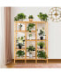 Фото #11 товара Полка-органайзер из бамбука Costway multifunctional Bamboo Shelf Organizer Rack Plant Stand Display