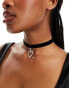 Фото #3 товара ASOS DESIGN choker necklace with crystal heart pendant