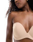 Bye Bra strapless and backless stick on bra with clear side wings in beige