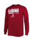 Фото #2 товара Men's Crimson Alabama Crimson Tide Big and Tall Two-Hit Long Sleeve T-shirt
