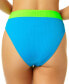 Фото #2 товара Juniors' Banded High-Waist Ribbed Bikini Bottoms, Created for Macy's