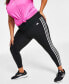Фото #1 товара Брюки спортивные Adidas Plus Size Train Essentials 3-Stripes High-Waisted 7/8 Leggings