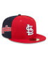 Фото #1 товара Men's Red/Navy St. Louis Cardinals Gameday Sideswipe 59fifty Fitted Hat