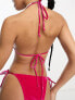 Фото #2 товара Bershka velvet bikini bottoms in pink