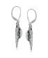 Фото #4 товара Fritz Casuse Sterling Silver Arrowhead and White Agate Gemstone Lever Back Earrings