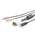 Фото #9 товара StarTech.com 6 ft 4-in-1 USB DVI KVM Cable with Audio and Microphone - 1.8 m - DVI-I - Black - USB - DVI-I + USB A + 2 x 3.5mm - DVI-I + USB B + 2 x 3.5mm