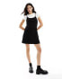 Фото #8 товара Miss Selfridge 2 in 1 bow detail cami dress in black