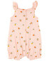 Baby Peach Snap-Up Cotton Romper 12M