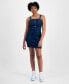 Фото #1 товара Juniors' Denim Button-Front Utility-Pocket Dress