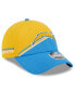 Фото #2 товара Men's Gold, Powder Blue Los Angeles Chargers 2023 Sideline 9FORTY Adjustable Hat