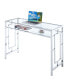 Town Square Chrome Desk With Shelf