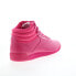 Reebok Freestyle Hi Womens Pink Leather Lace Up Lifestyle Sneakers Shoes