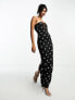 ASOS DESIGN bandeau embellished midaxi dress in black