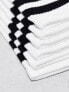 Фото #7 товара Weekday 3-pack stripe sport socks in white with black stripe