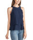 Фото #1 товара Juniors' Crochet-Trim Layered-Hem Top