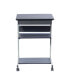 Rolling Laptop Cart With Storage, Graphite