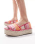 ASOS DESIGN Journal flatform espadrilles in multi