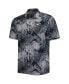 Men's Black Philadelphia Eagles Coast Luminescent Fronds Camp IslandZone Button-Up Shirt