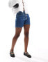 Object a-line denim shorts in medium blue