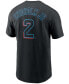 Фото #3 товара Men's Jazz Chisholm Jr Black Miami Marlins Player Name Number T-shirt