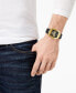 ფოტო #2 პროდუქტის Men's Black Leather & Silicone Flex Strap Watch 43mm