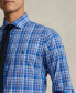 ფოტო #3 პროდუქტის Men's Poplin Plaid Shirt