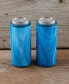 Insulated Sapphire Blue Geode Slim Can Coolers, 2 Pack