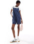 Monki lightweight denim playsuit in navy