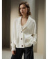 ფოტო #2 პროდუქტის Women's Wool Knit Shawl Collar Cardigan for Women